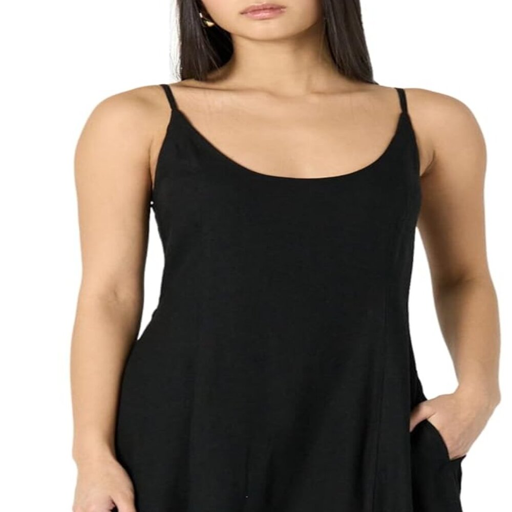 The Drop Womens Luna Scoop Neck Linen Maxi Dress - Size XS